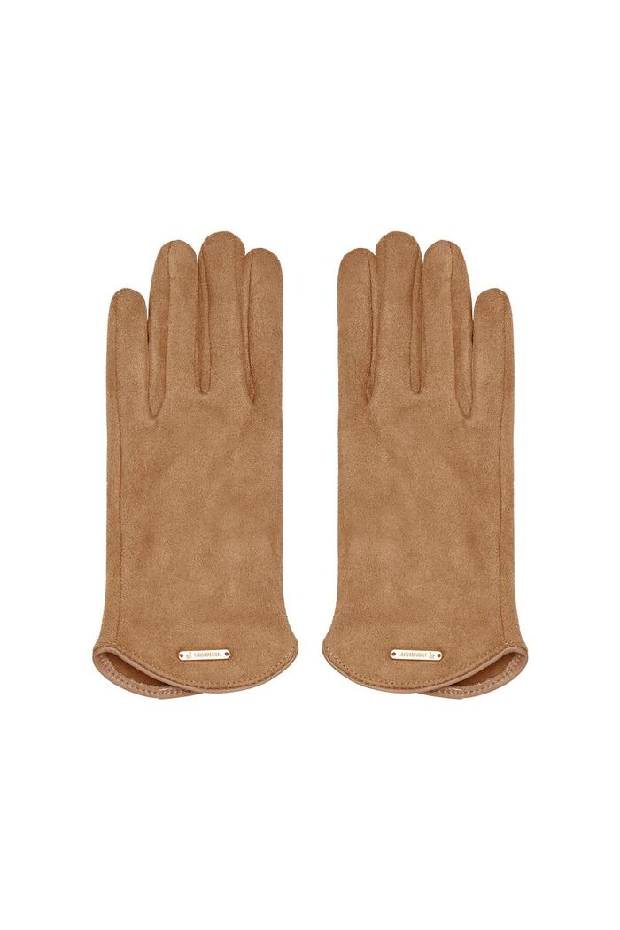 Klassieke handschoenen camel Polyester One size 